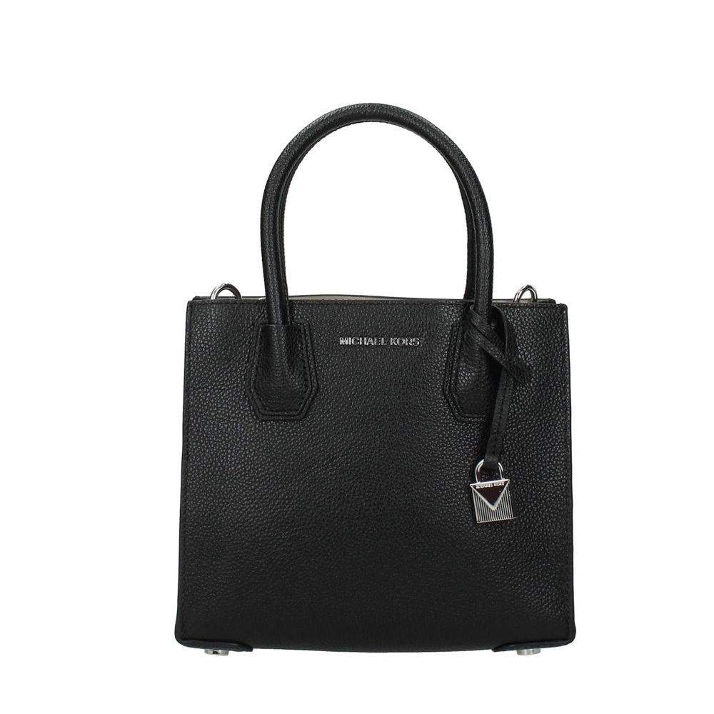 Michael kors black pebbled leather small Mercer crossbody bag | structured mini - Picture 3 of 16